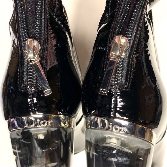 Dior Stretch Patent Lucite Heel "crystal" Boots size 36.5 Black - Picture 9 of 16